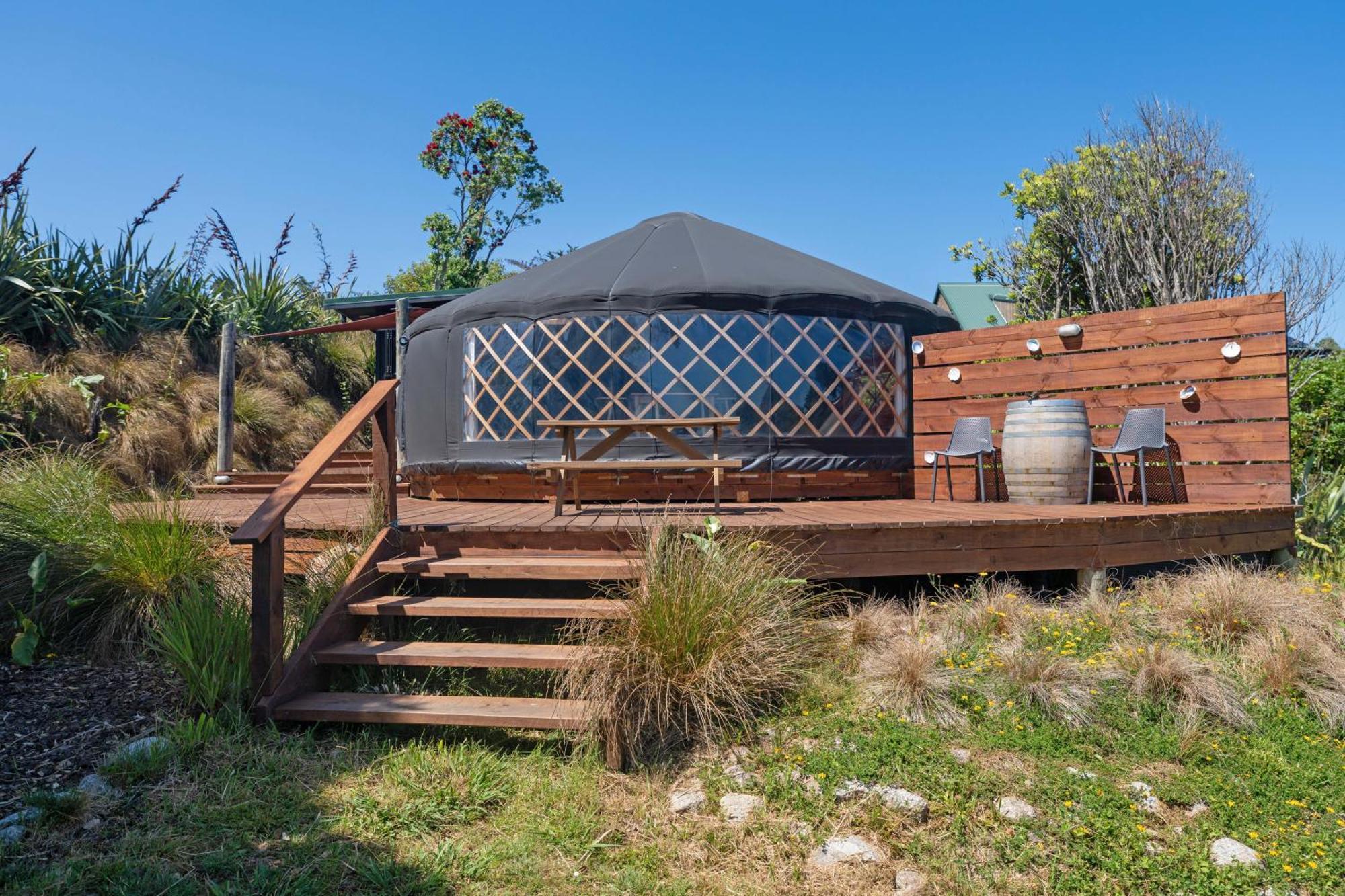The Hole In The Rock Yurt Hotel Cape Foulwind Bagian luar foto
